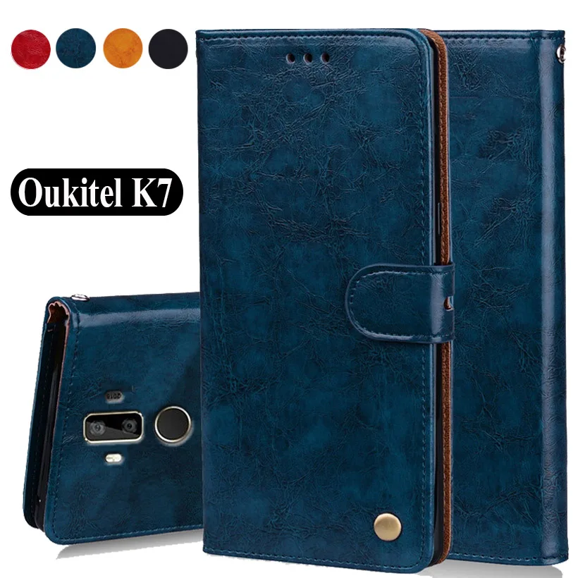 Роскошный нескользящий Чехол бумажник из искусственной кожи для Oukitel K7 чехол