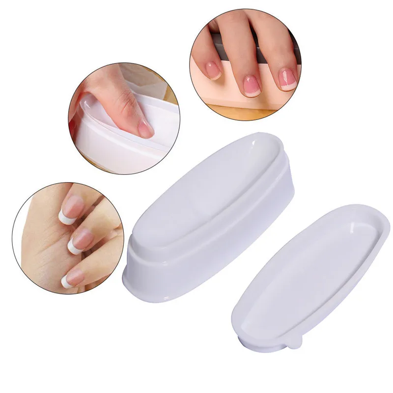 Fashion Nail Dipping Powder French Tray Manicure Mould Dip Container | Красота и здоровье
