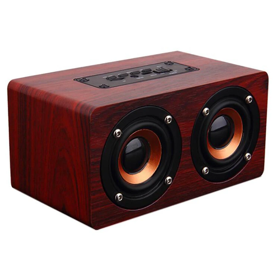 X5 деревянный Динамик Портативный Bluetooth PC USB AUX двойной Колонки стерео звук баса