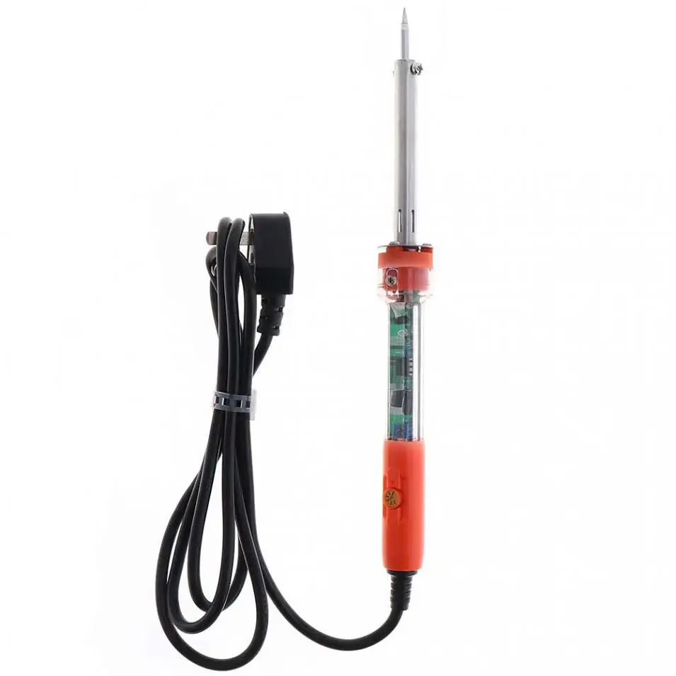 220V 60W External Heat Electric Soldering Iron Adjustable Temperature Welding Solder Station Support 0.5-1.2mm Wire EU Plug | Инструменты