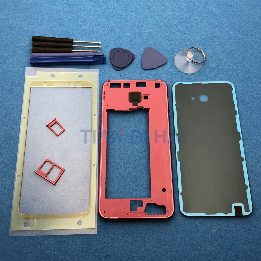Полный корпус панель средней рамы крышка аккумулятора Дверь для Samsung Galaxy J4 Plus + J415