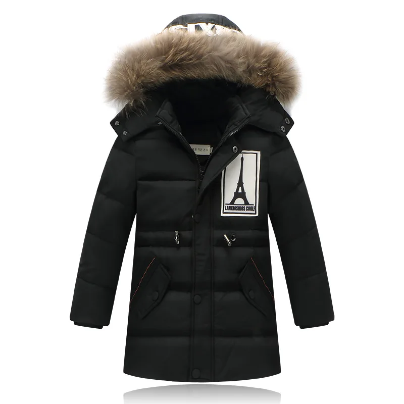 2017 Boys Down Jacket Medium Length New Winter Style Coats Children Outerwear Very Warm Cotton |
