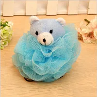 Blue Губка в форме шарика для душа для младенцев, Хлопковое полотенце для мытья тела, брендовая щетка для ванны для новорожденного ребенка, детская Ванна для душа, уход за ванной - Цвет: Blue