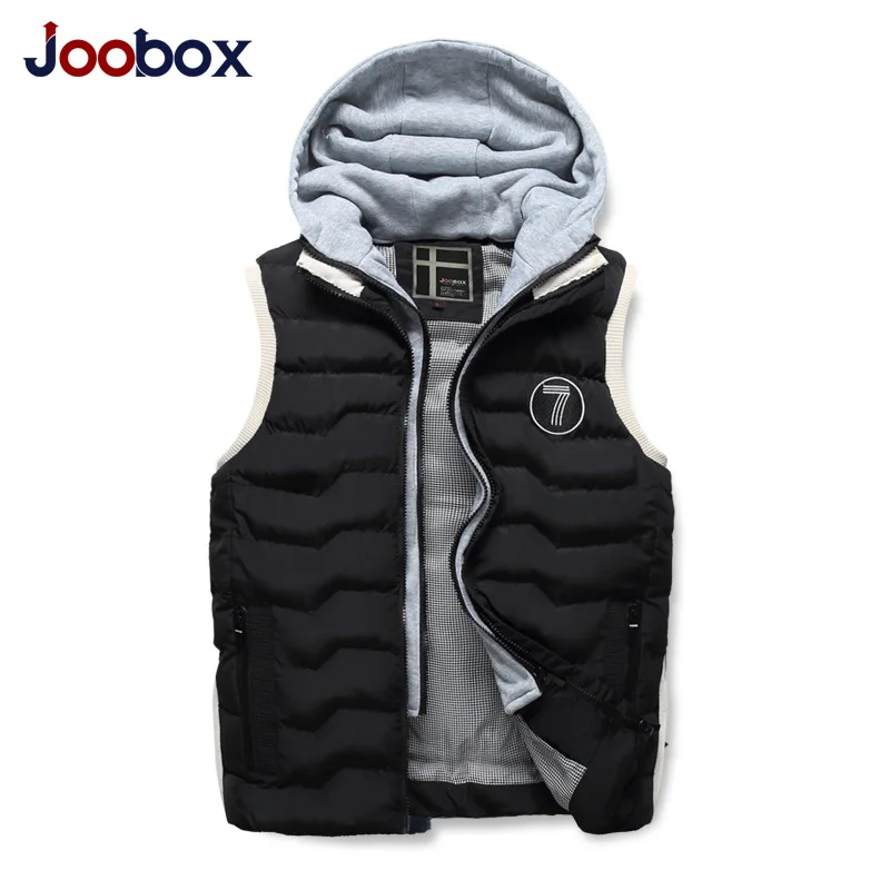 JOOBOX 2018 Новая повседневная мужская куртка без рукавов veste homme Зимняя Толстая