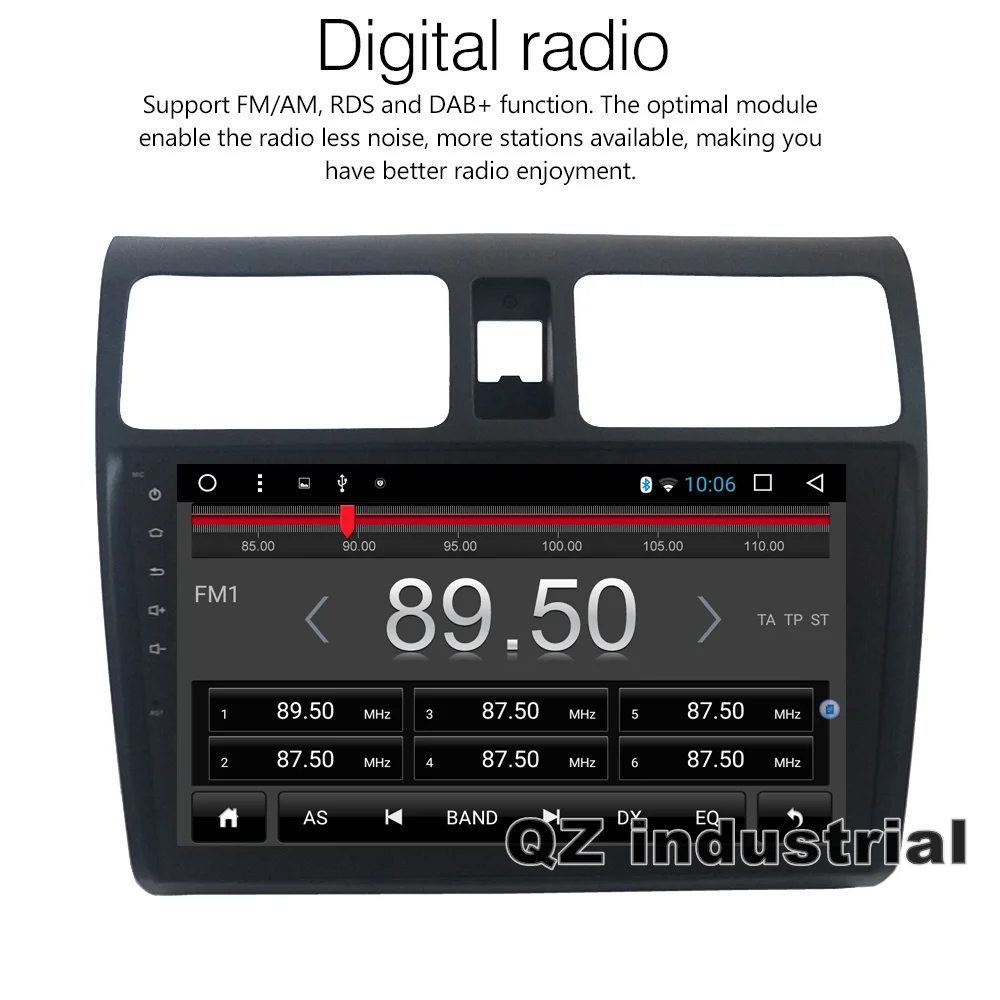 QZ промышленный HD 10 1 &quotAndroid 8 T8 для Suzuki 2005 2016 Swift автомобильный dvd плеер с 3G 4G WIFI GPS