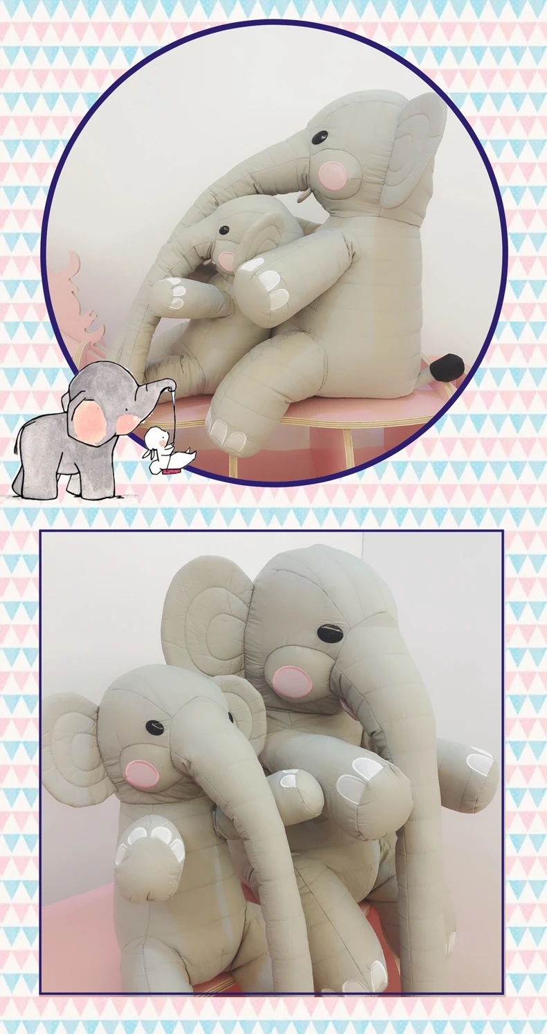 

40CM 2018 new large elephant doll child doll fabric long nose like plush toy doll sleeping pillow