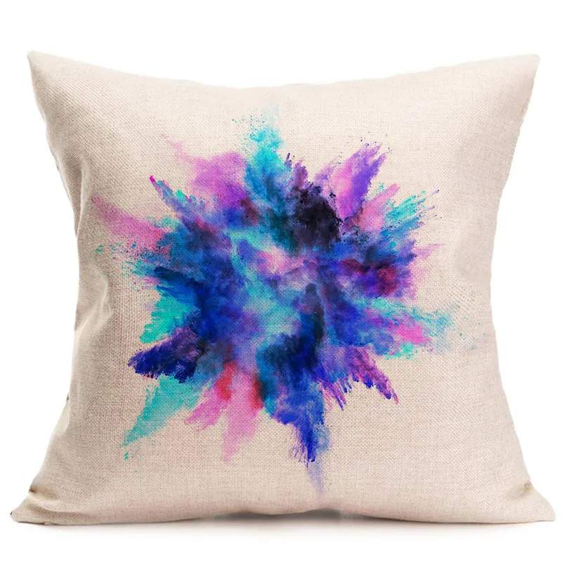 London fashion colorful hand-painted watercolor wholesale wedding gift cushion cover home car sofa decorative party pillow case | Дом и сад