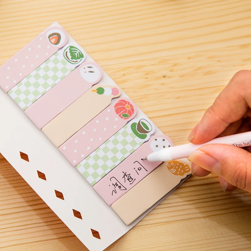 Kawaii Япония/торта, «кошка», «Собака» маркер Закладка Memo pad Флаги вкладка индекса бумаги для заметок на клейкой основе этикетка Бумага блок стикеров канцелярских принадлежностей