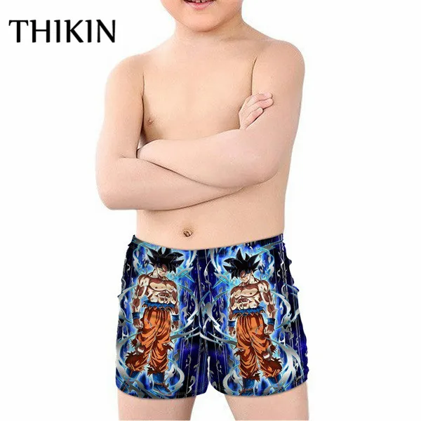 as picture THIKIN/летние детские плавки для мальчиков; крутые детские купальные костюмы с 3D принтом динозавра; пляжные спортивные шорты для купания - Цвет: as picture