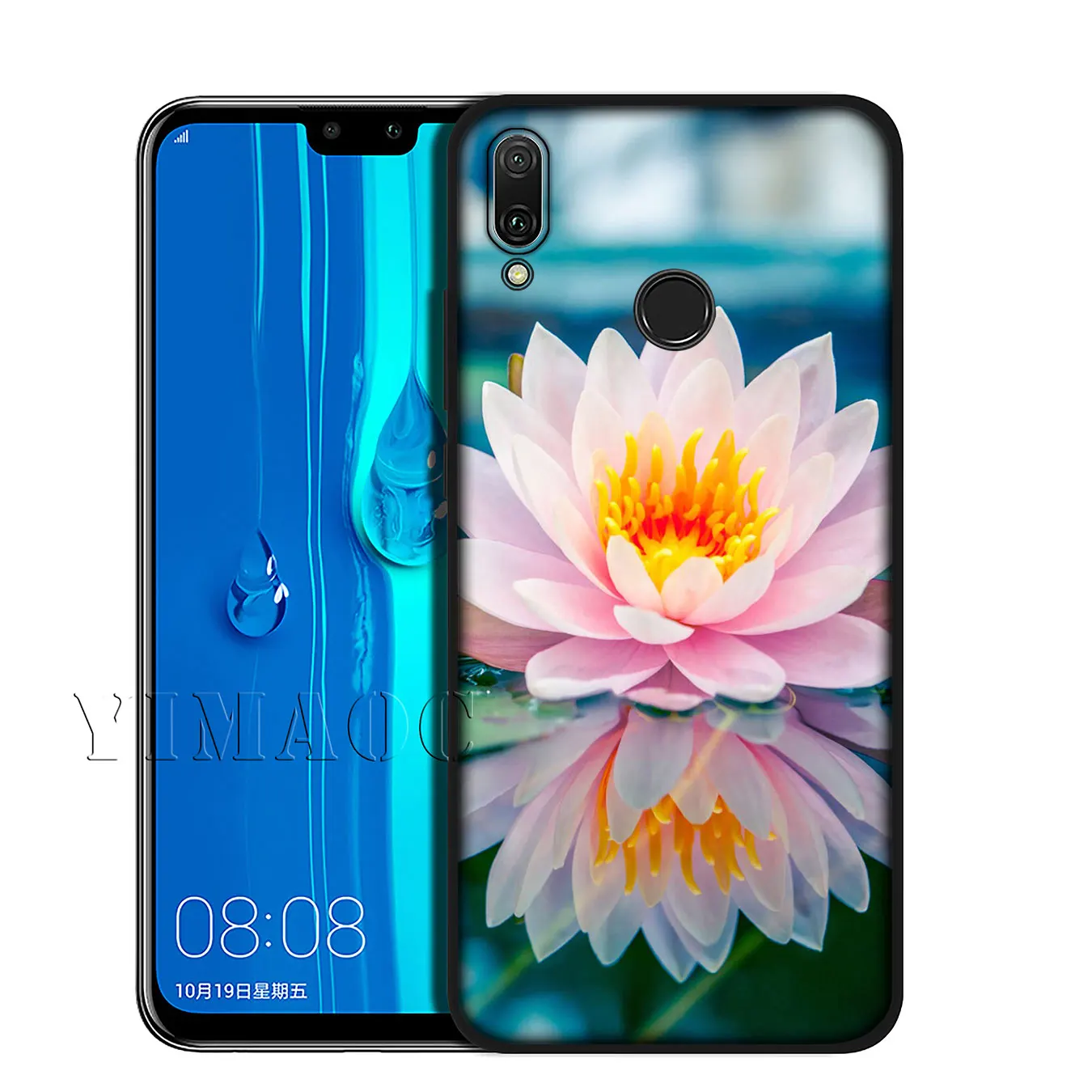 Мягкий силиконовый чехол YIMAOC infinity on Purple Lotus flower для Huawei Y9 Y7 Y6 Prime 2019 Honor 20 8C 8X 8 9 9X 10 Lite