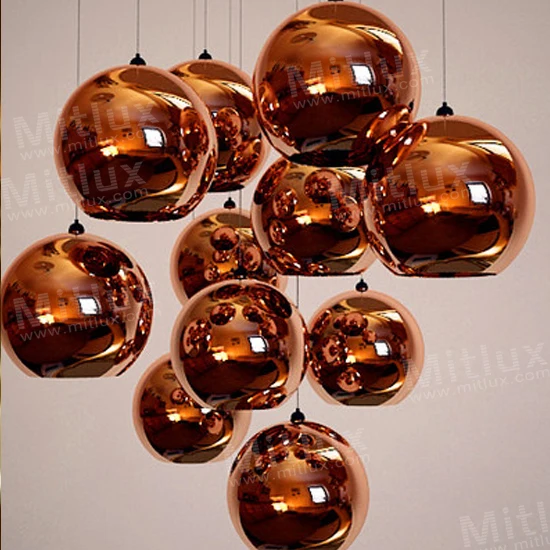 Бесплатная доставка современный зеркальный шар люстра из светодиодов подвеска