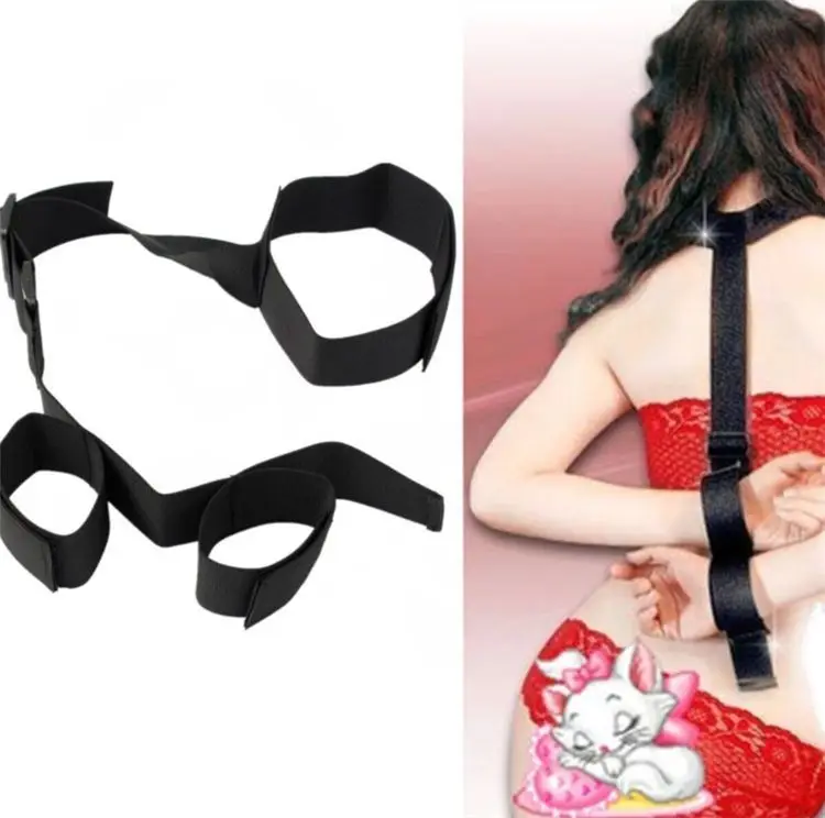 Сексуальный бондаж БДСМ шеи воротник руки манжеты наручный набор ограничители