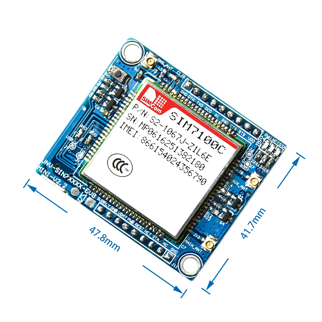 Сеть ЕС SIM7100C 4G модуль макетная плата + антенна для Arduino Raspberry Pi Android Linux
