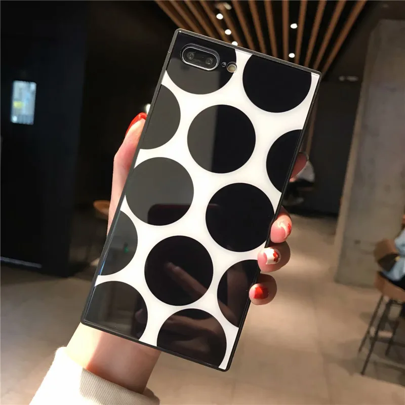 DIS чехол квадратное закаленное стекло для телефона iphone XS MAX XR X 8 7 6 6s plus Стильный