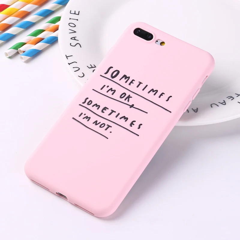 3 Для iPhone 11 Pro Max 8 8Plus X 7 7 Plus, мягкий силиконовый матовый чехол из ТПУ для девочек, наклейка Memes, крутая цитата, забавные слова для XS Max X XR - Цвет: 3