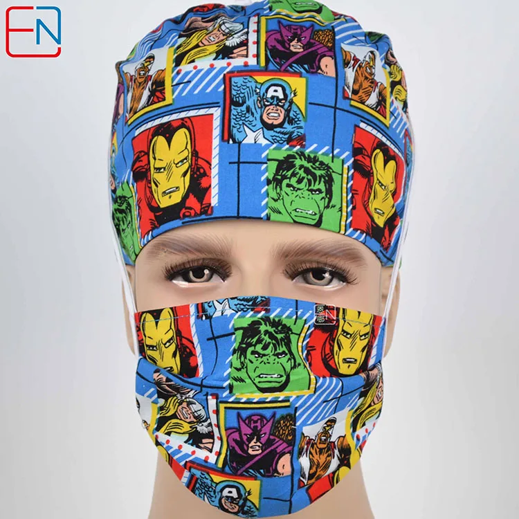 Cap and mask Новинка 180505 бренд hennar унисекс хирургические шапки aiyan manweixilei - Цвет: Cap and mask