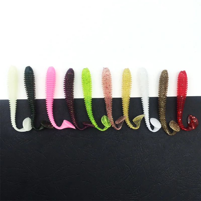 Fishing lure soft with salt smell 6pcs 2.3g/7.5cm vivid Worm Swimbait Soft Lure Bait Artificial 150 | Спорт и развлечения