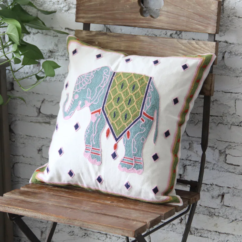 Классическая Вышивка 45*45 см хлопковая наволочка украшение для дома дивана