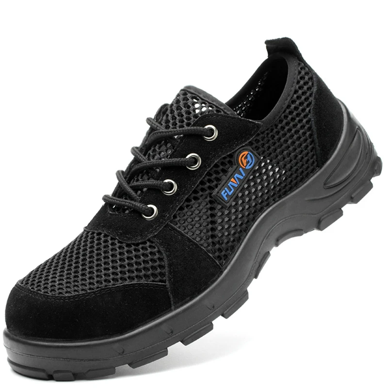

new arrival men large size breathable steel toe cover work safety shoes anti-pierce platform summer worker shoe security boots