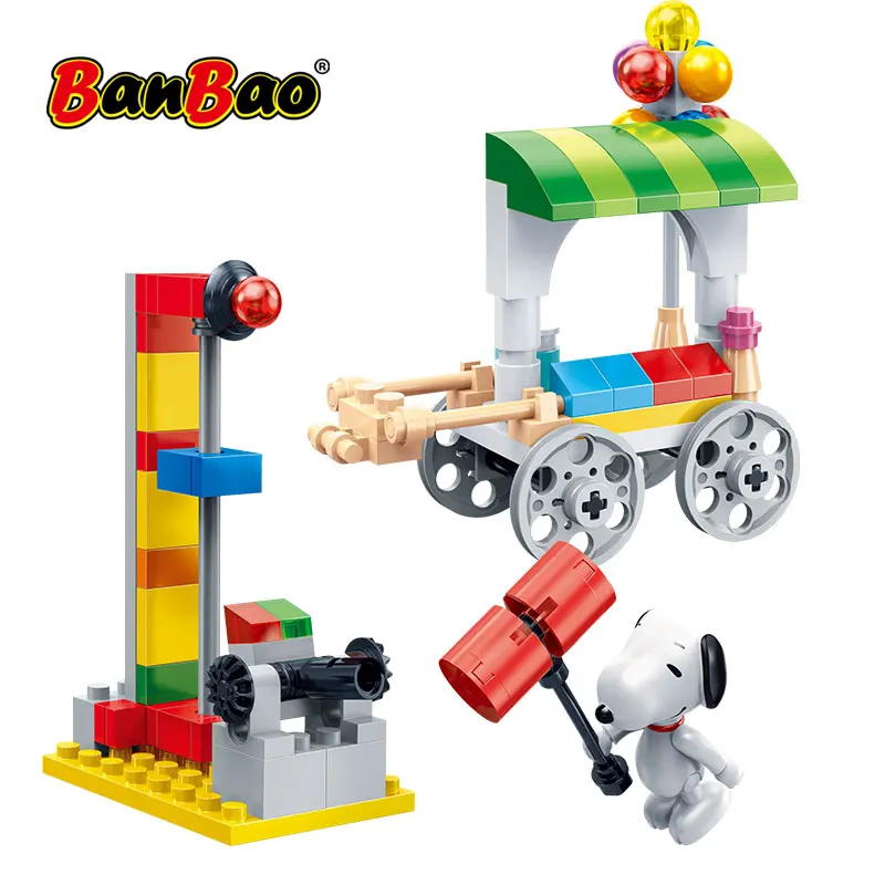 BanBao 7509 горячие IP Snoopy арахис развлечения парк развлечений строительные блоки