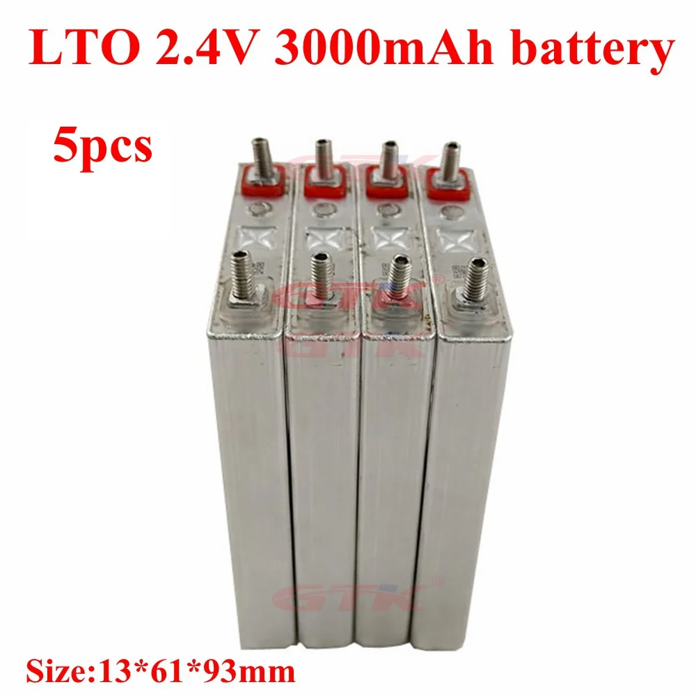 5 шт. LTO 2 3 в 4 Ач литиевый титановый аккумулятор 15C 6C для самостоятельной сборки 12