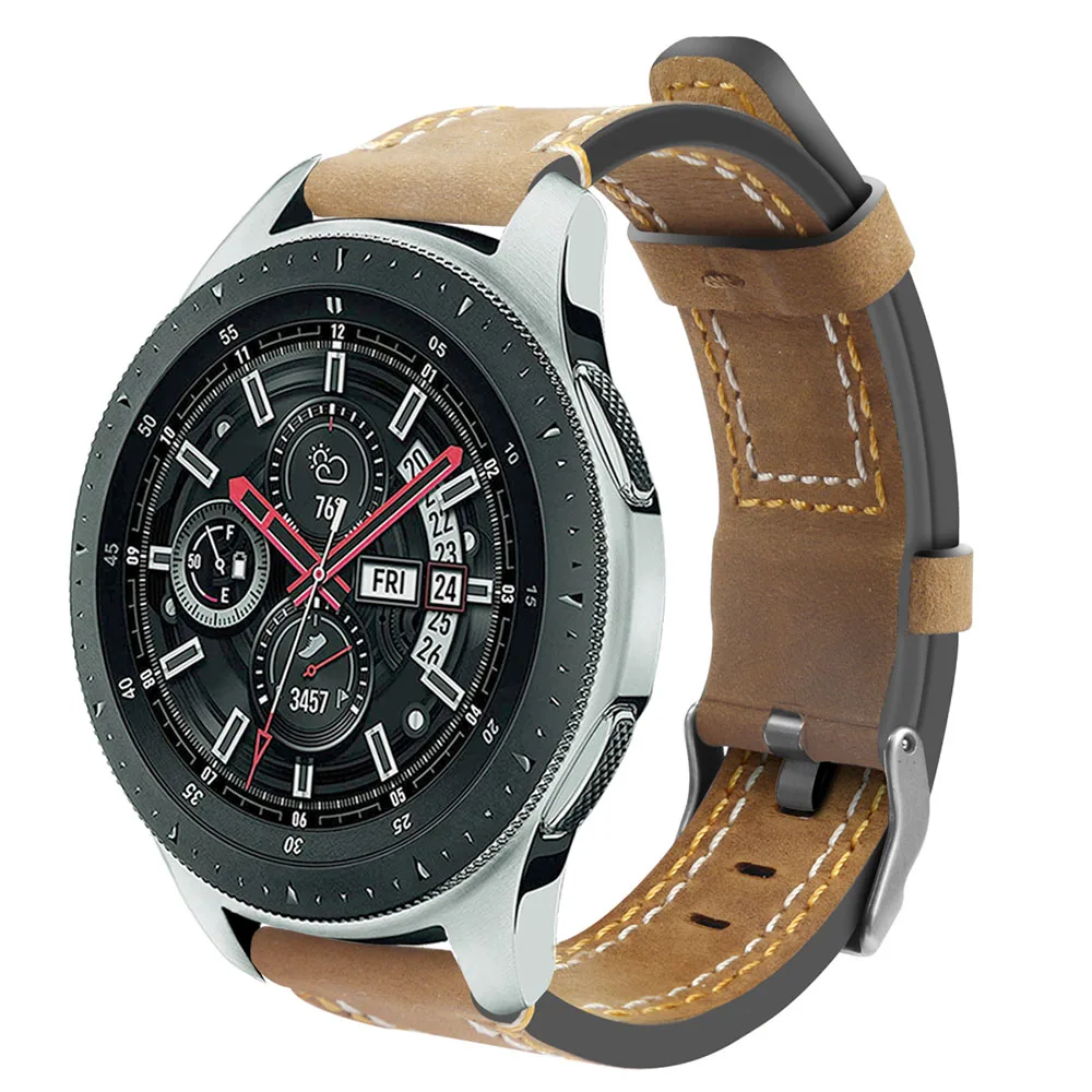 Часы для Samsung Galaxy Watch 46 мм/Gear S3 быстросъемный ремешок из натуральной кожи 22
