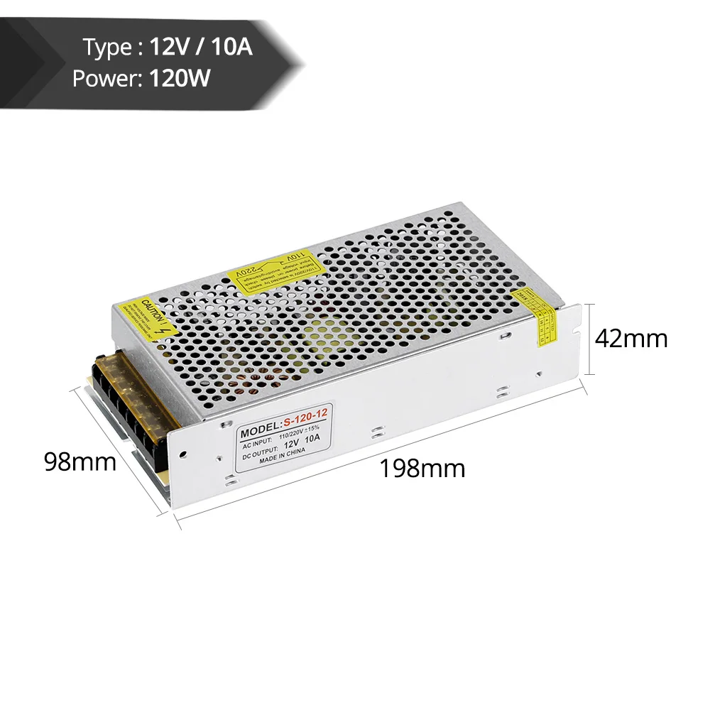 AC110/220 V DC/DC 12 Питание 2A 5A 8.3A 10A Светодиодный драйвер для светодиодный полосы света