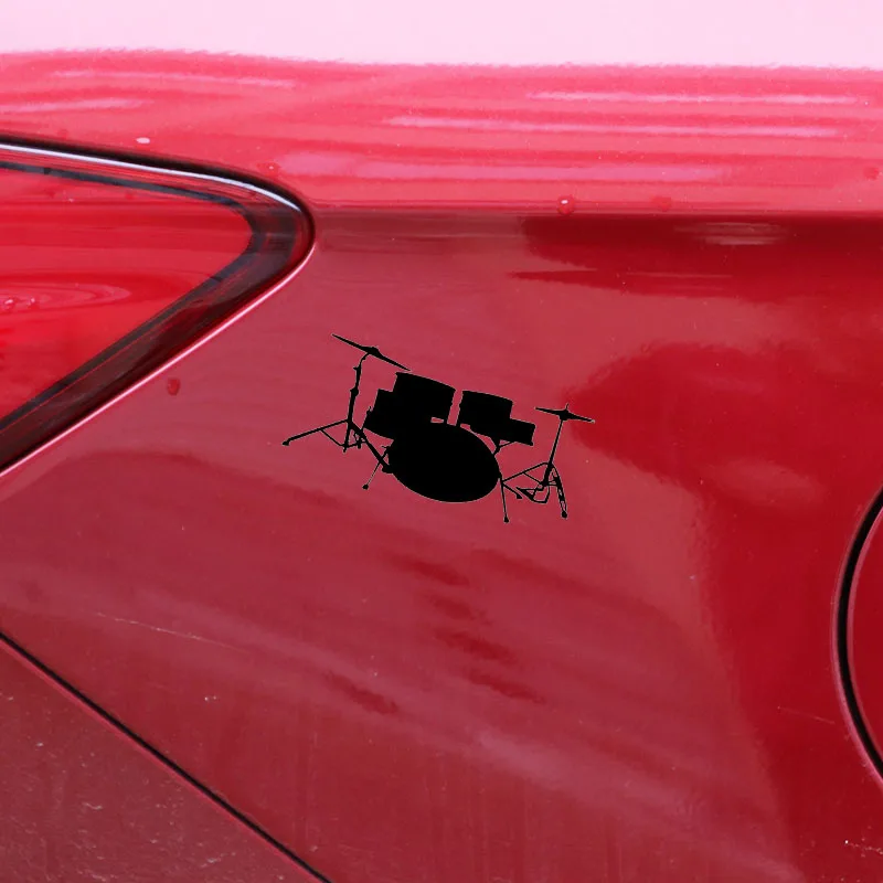 YJZT 14 7 см * 1 барабан музыка рок группа художественные наклейки виниловые