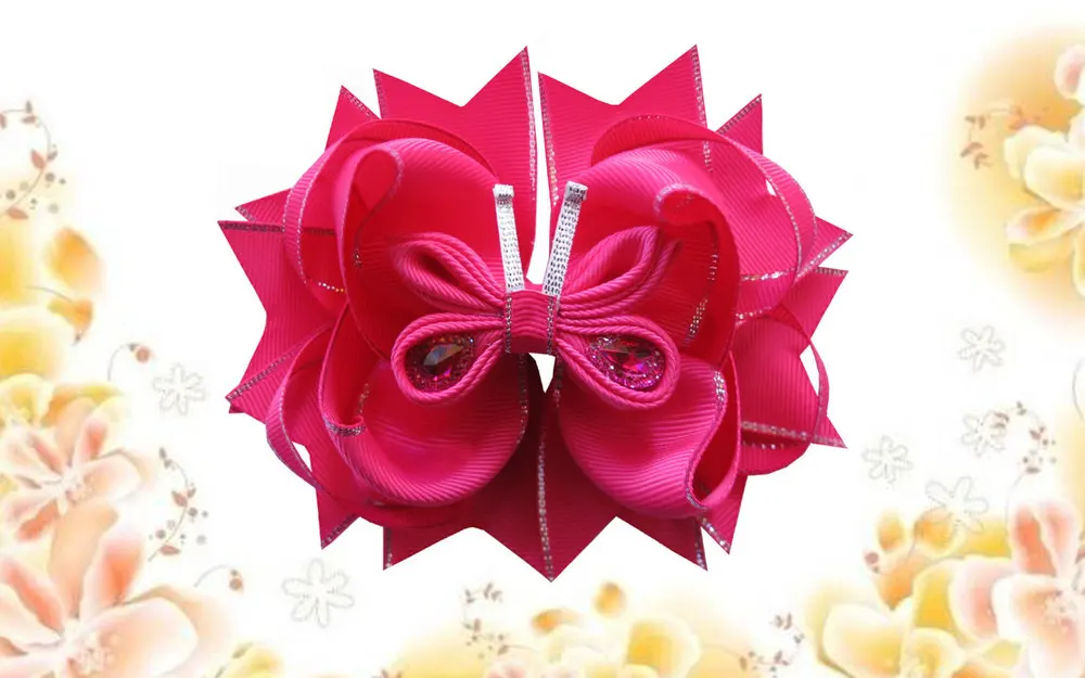 Бесплатная shipping20pcs 5 &quotновый детский комплект одежды с цветочным принтом Hairbow