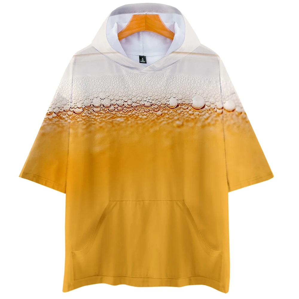 Ar Beer 3D Hoodies New Short sleeve Fashion Summer T-shirt Cool and breathable Sleeve T-Shirt Kpop Casual for women | Женская одежда