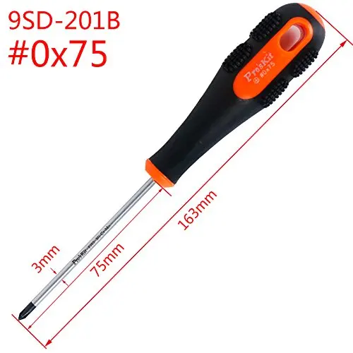 Оригинальный ProsKit 9sd 201b Магнитная Прецизионная отвертка (+ #0 3 0x75 мм) phillips бит
