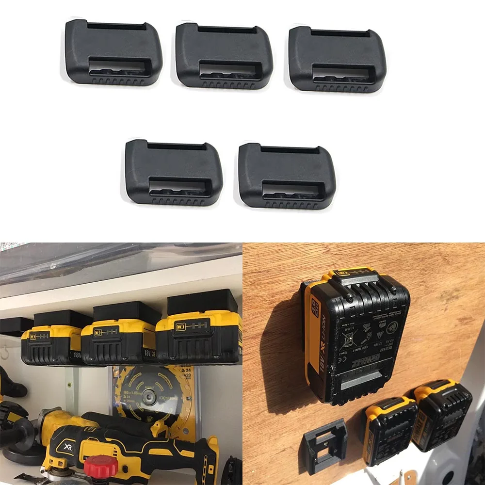 Черный 5 шт. батареи крепления для DeWalt XR 18 в полка для хранения стойки держатель Слоты вешалка идеально подходит для полок в мастерских
