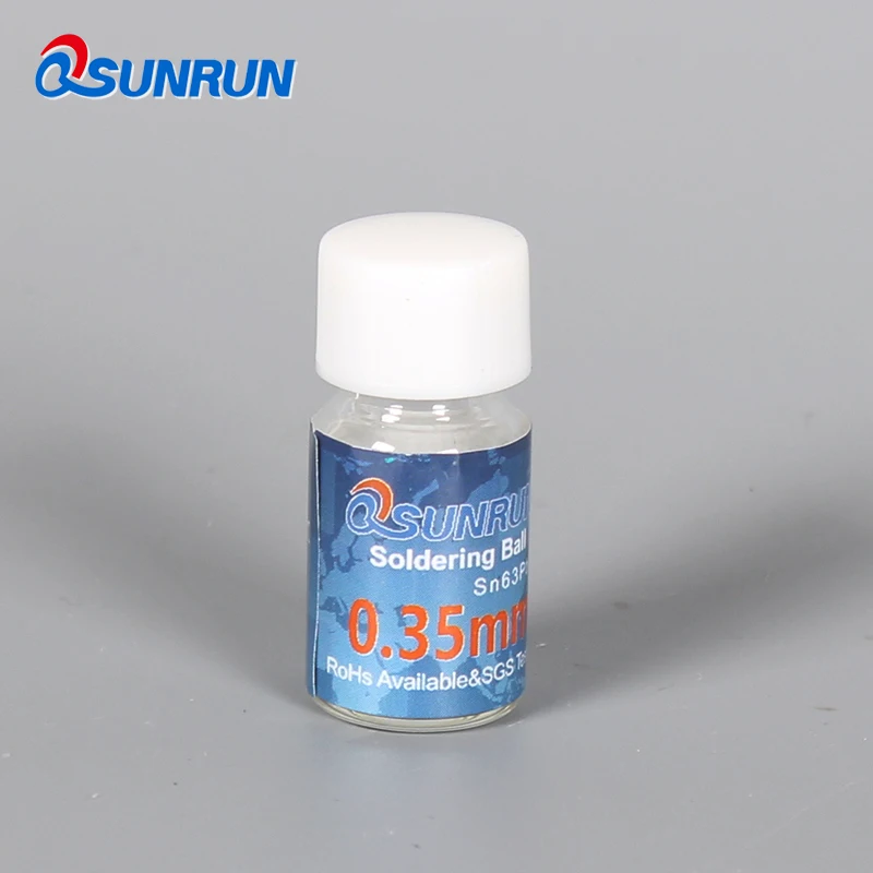 Juego de bolas de soldadura con plomo, Kit de plantillas para reparación BGA, PMTC 0,35mm 0,45mm 0,5mm 0,6mm 12,5 K, 4 botellas, envío gratis