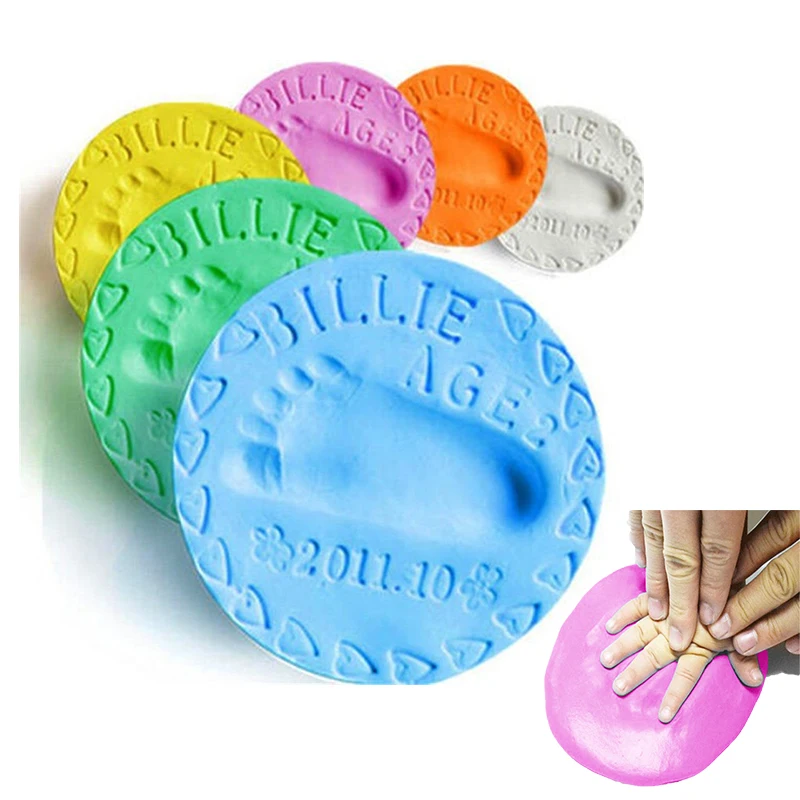 20g Baby Care Air Hand Foot Inkpad Drying Soft Clay Baby Handprint Footprint Imprint Casting Hand Inkpad Fingerprint