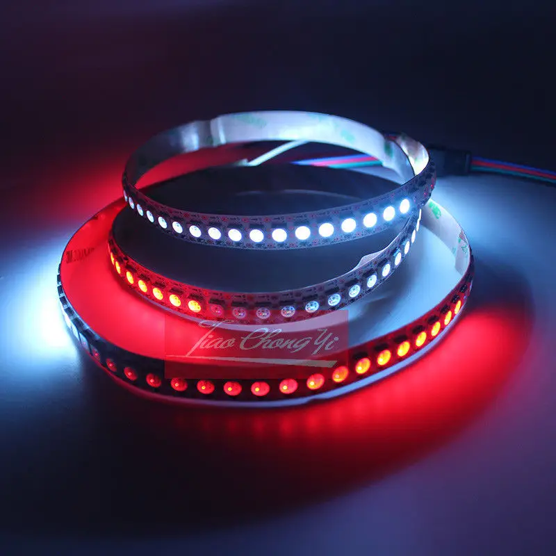 DC12V 8208 IC 5050 1 м 144LED RGB Светодиодные полосы света адресуемых белый PCB IP20