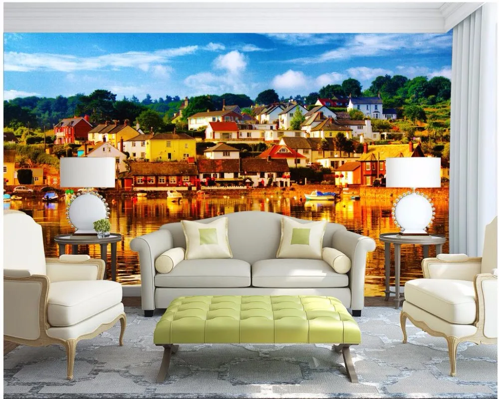 3d тканевые обои для комнаты под заказ декор дома и греческого города фоновая