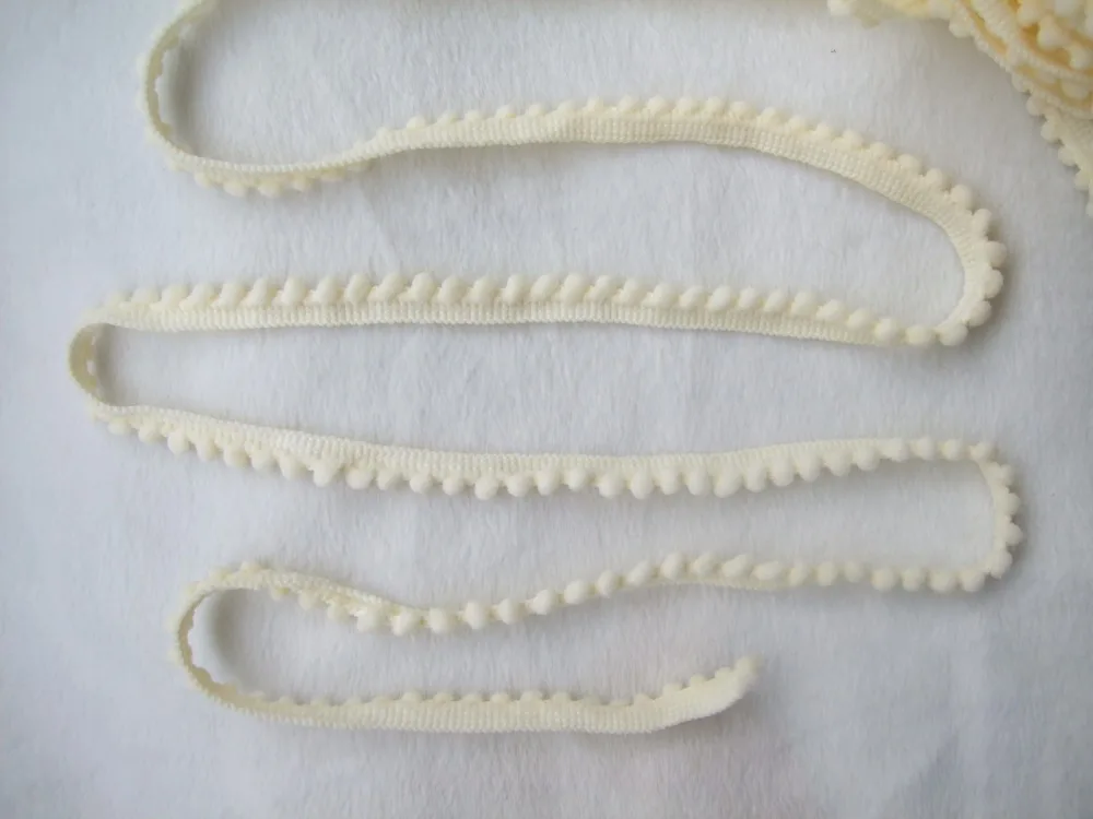 5 ярдов милый кремовый цвет полиэстер помпон бахрома мини отделка draper мяч