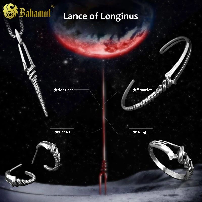 Lance Of Longinus EVA браслет из стерлингового серебра 925 пробы для мужчин и женщин