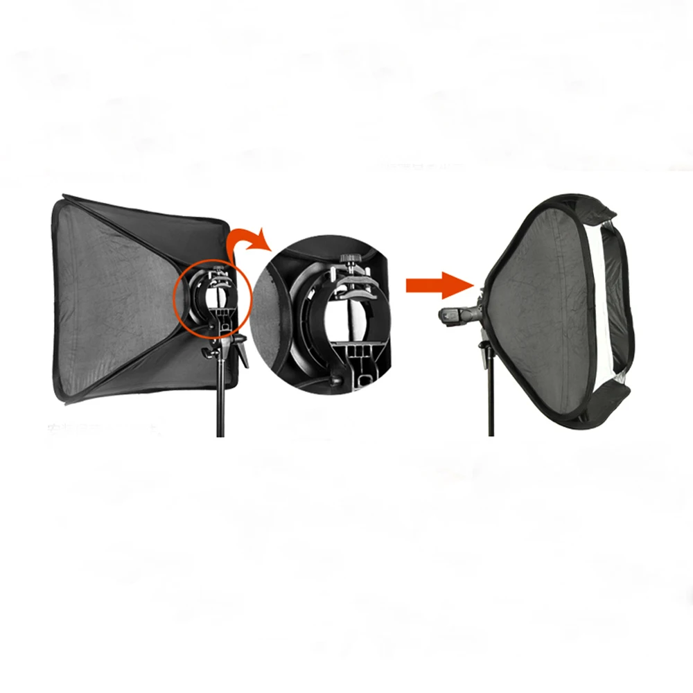 Godox Новый Складной Softbox + Кронштейн С Держатель для Вспышки Speedlite Флэш 60X60 см |