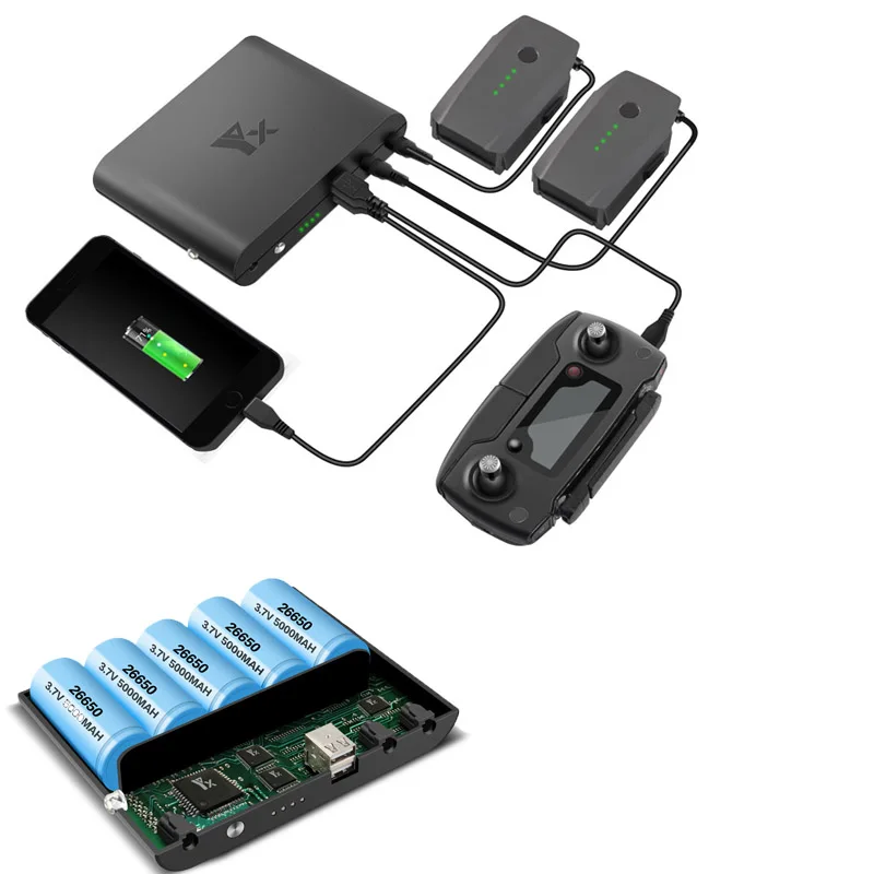Mavic pro зарядное устройство мобильный блок питания концентратор USB порт для пульта