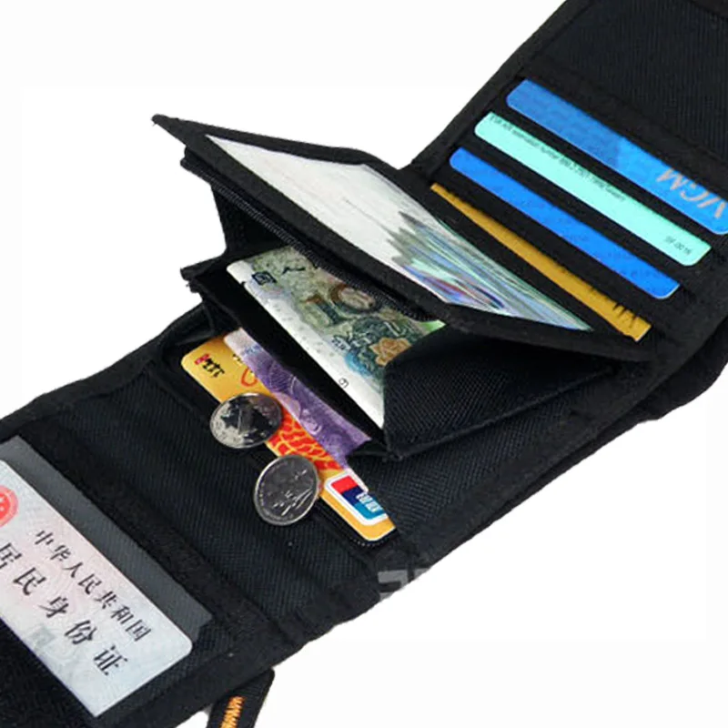 Новинка 201ㄞ года Дизайн Trifold Мужской Для мужчин мальчик коротких кошелек повседневные Черные молодых Новинка Дизайнер деньги нейлон портмоне ID карман чехол