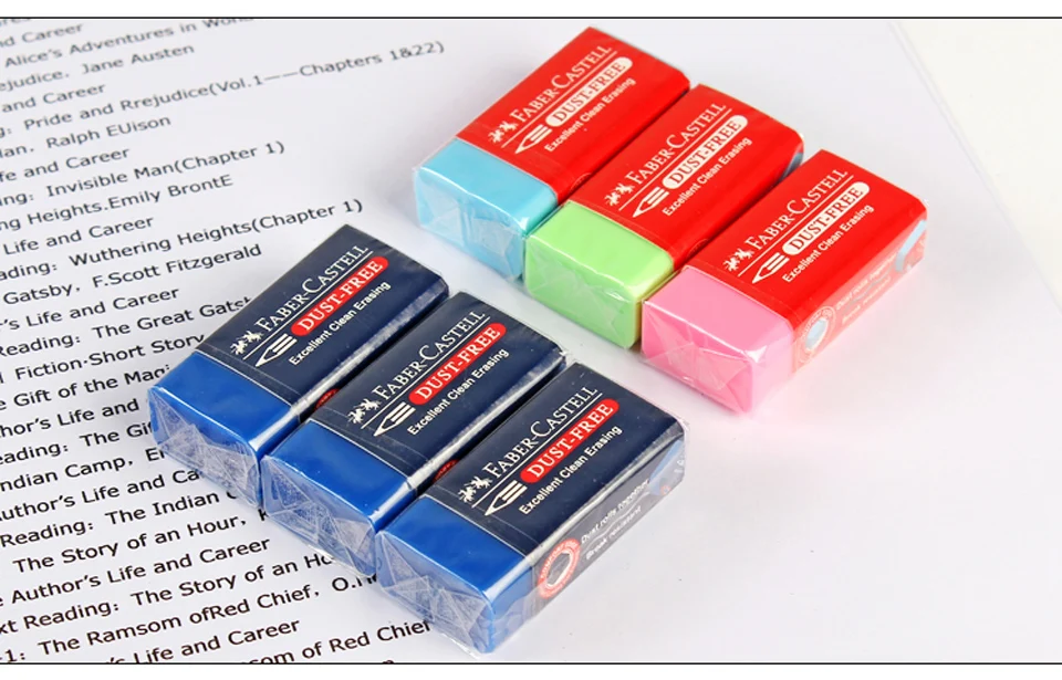 Faber Castell пыли Цветной карандаш, ластик, 6 шт. Новинка ластики школьные каучуков специально разработан для Книги по искусству и графический