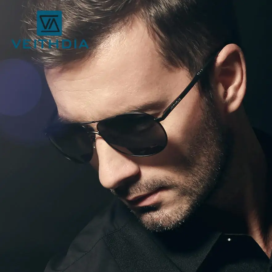 VEITHDIA мужские солнцезащитные очки брендовые поляризационные линзы модные gafas oculos