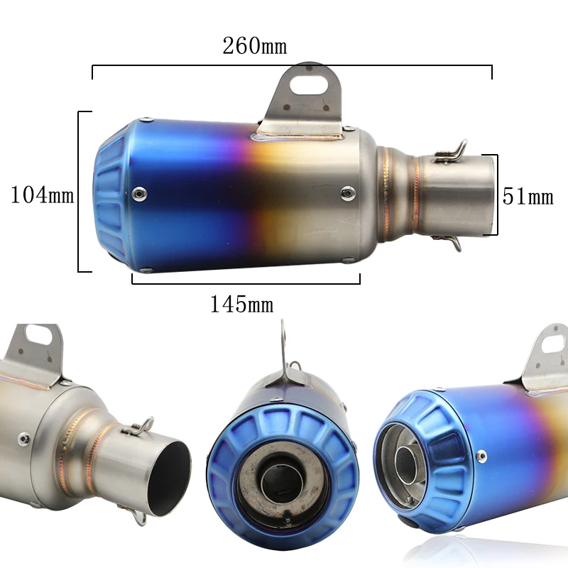 Alconstar Универсальный мотоциклетный доработано для мотокросса akrapovic Yoshimura глушитель CBR125 CB400 CB600 YZF FZ400 Z750 Z1000