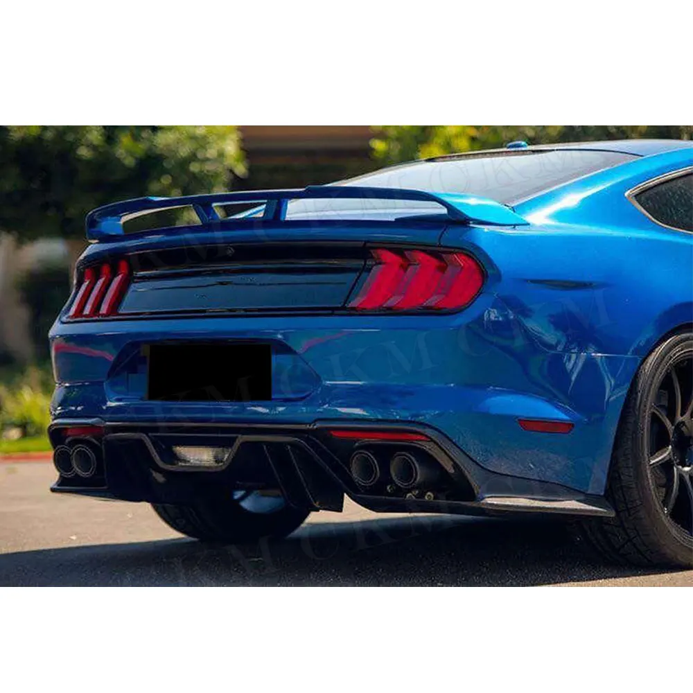 Диффузор заднего бампера из углеродного волокна для Ford Mustang GT350 2,3 T 5,0 T Coupe 2 двери- FRP черный