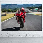 Картина на стену с изображением мотоцикла Ducati Sport, велосипеда, художественный постер картина ткани, декоративные картины для декора комнаты