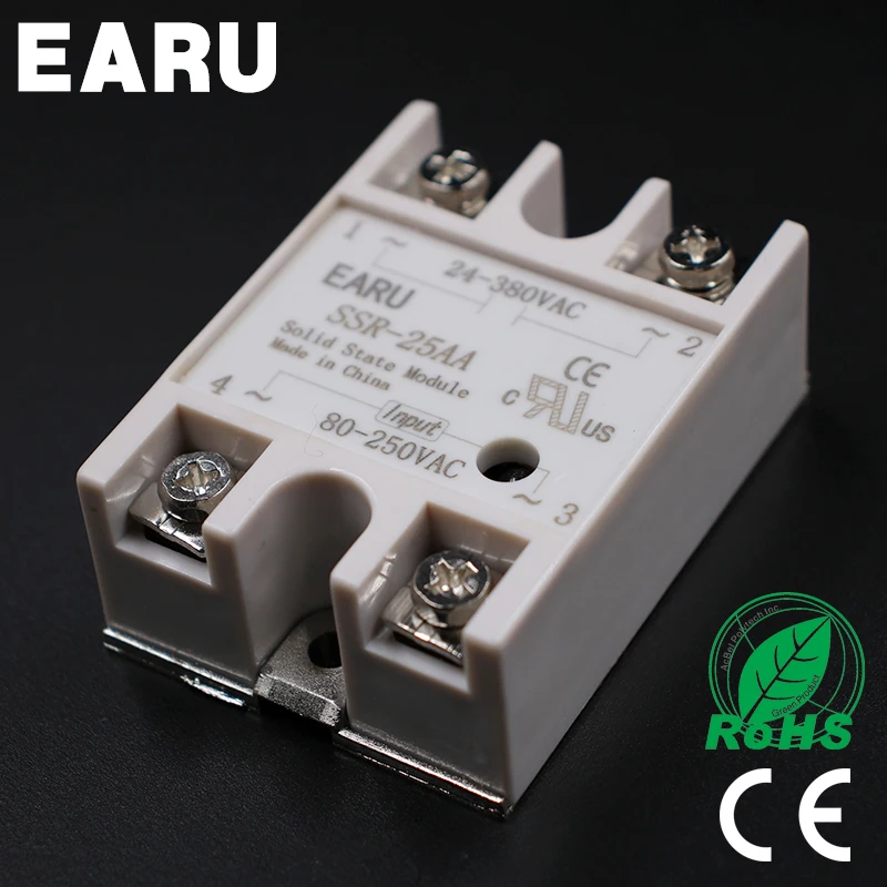 Твердотельные релейные модули Φ AA SSR 25A 80 250VAC вход для 24 380VAC выход промышленное