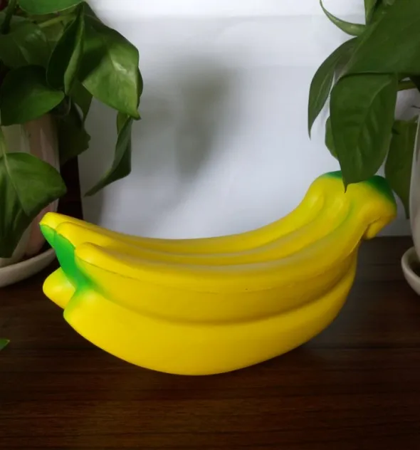 Новый продукт Банан Игрушка мягкими банан Jumbo сладкий Высокое качество PU желтый