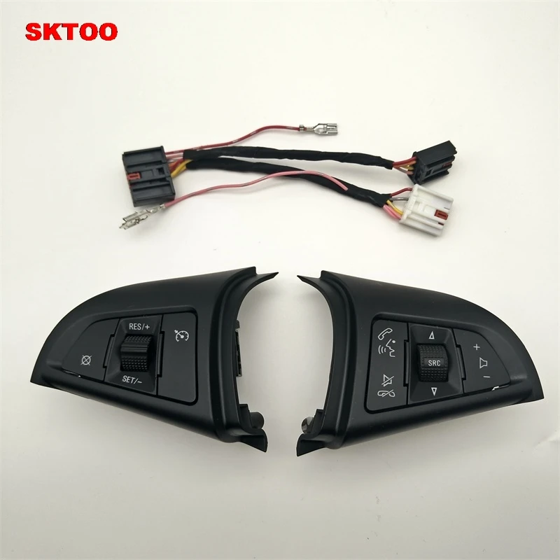 3pcs one set SKTOO для Chevrolet Cruze 2009- Круиз Переключатель многофункциональный руль переключатель громкости переключатель Bluetooth - Цвет: 3pcs one set