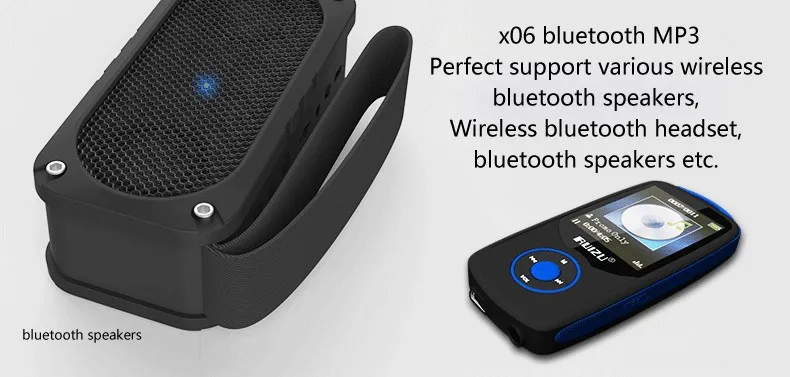 RUIZU X06 Bluetooth MP4 плеер 16 Гб Высокое качество без потерь Звук Музыкальный плеер Walkman с fm-радио MP4 видео плеер